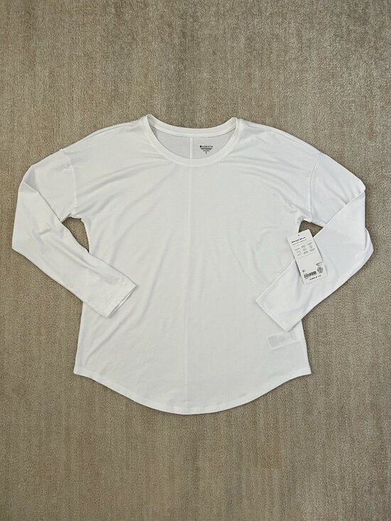 Athleta Tops - NWT Athleta With Ease 2.0 Long Sleeve White Top S
